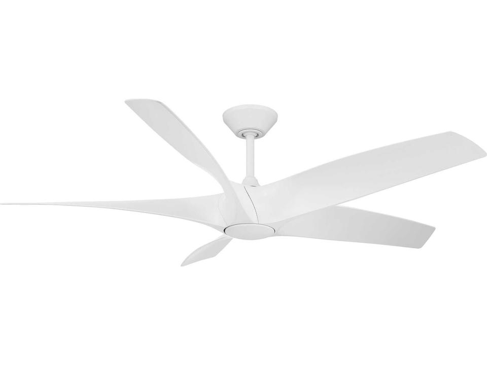 Zephyr 62 Inch LED Smart Ceiling Fan in Matte White