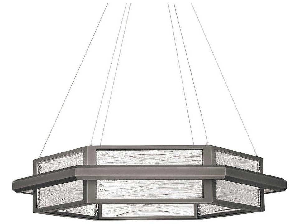 Atlantis 1-Light Antique Nickel Glass LED Pendant