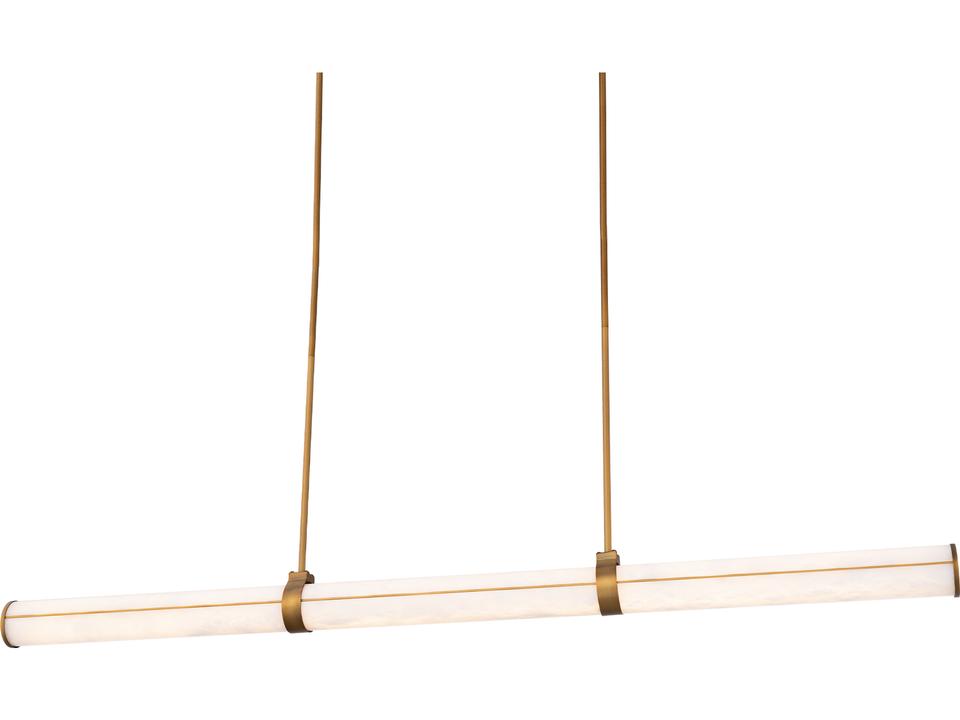 Clique 1-Light Aged Brass Linear Island Pendant