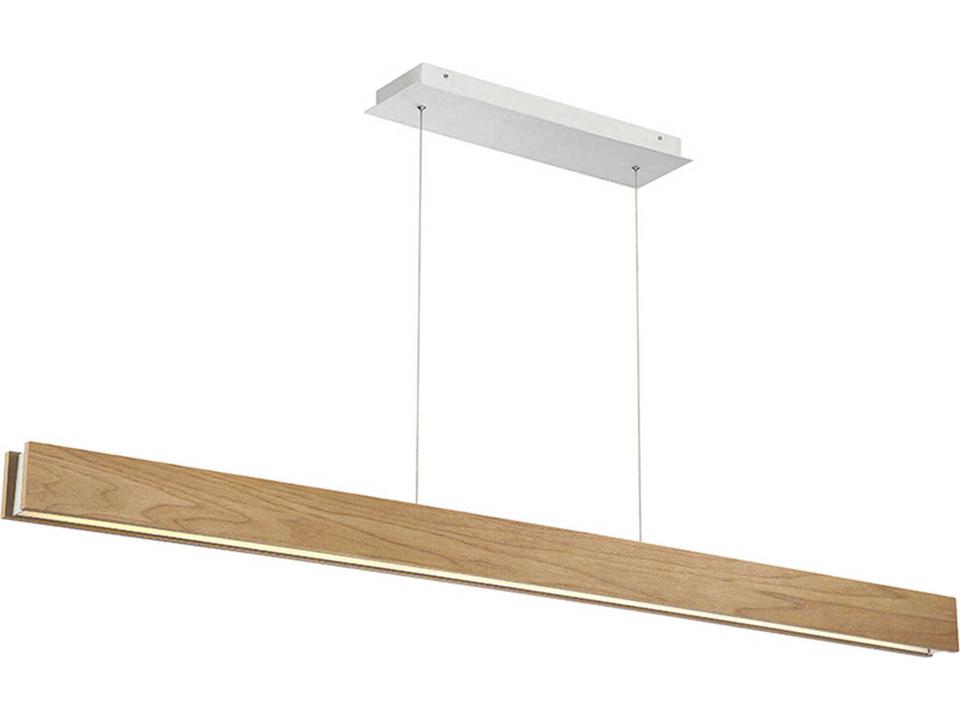 Drift 1-Light Walnut Brown Glass LED Linear Island Pendant