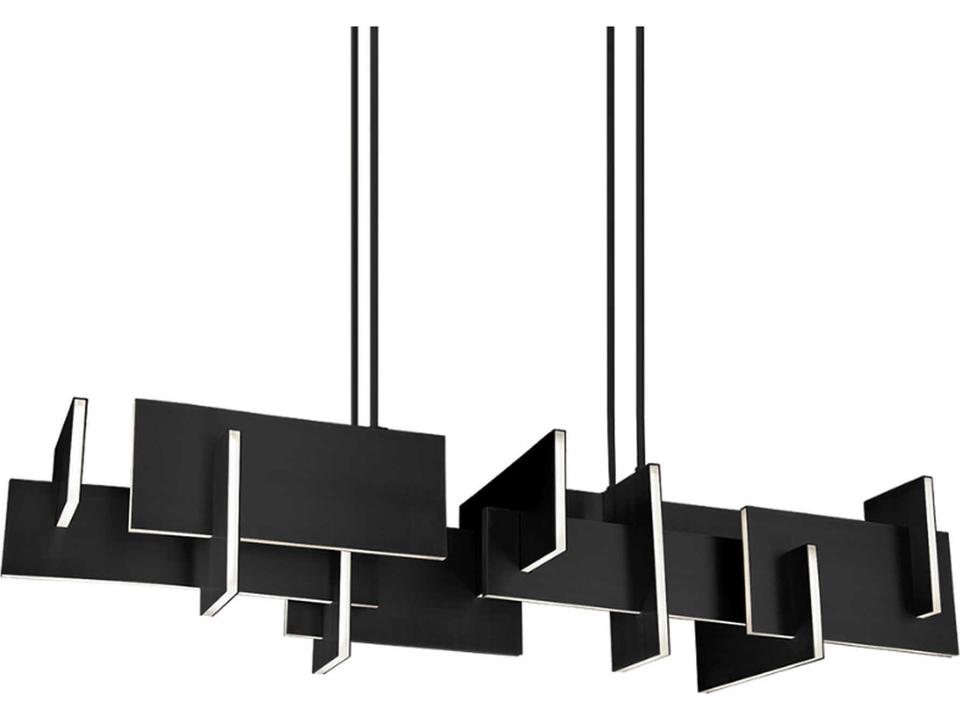 Amari 1-Light Black LED Geometric Island Pendant