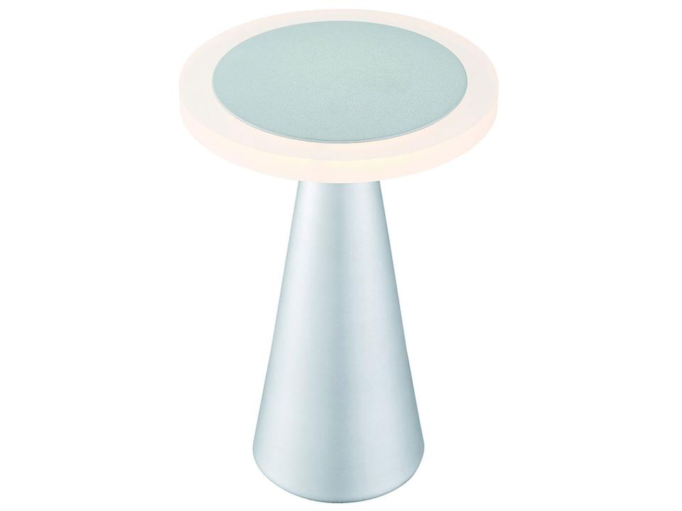 Cute LED Task Table Lamp in Titanium with Adjustable Arm and Frosted Acrylic Diffuser