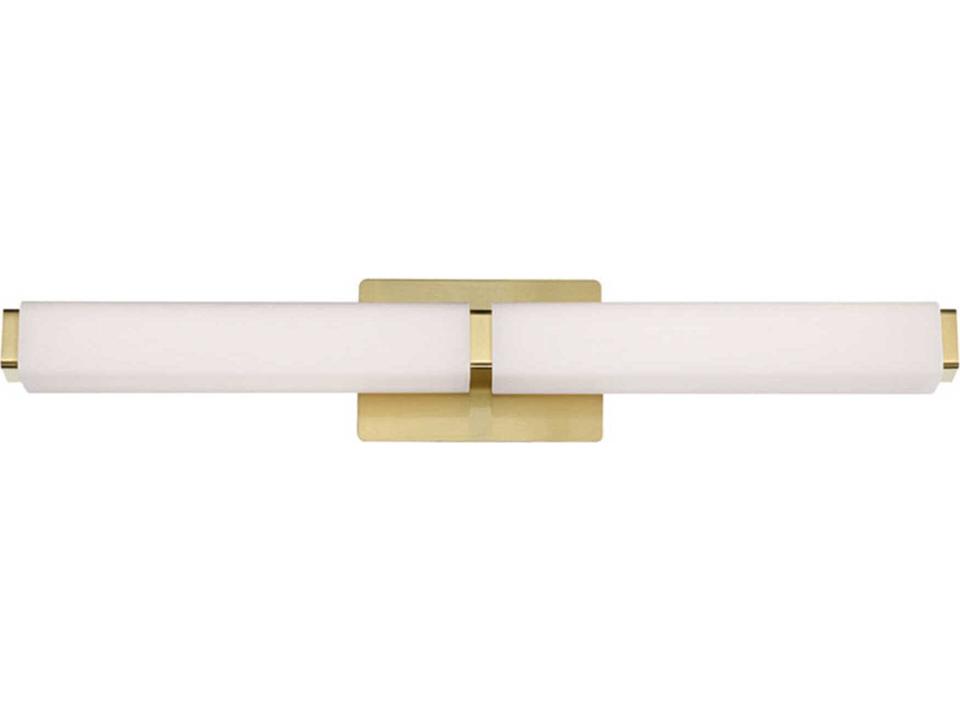 Vogue LED Bath and Wall Light in Brushed Brass