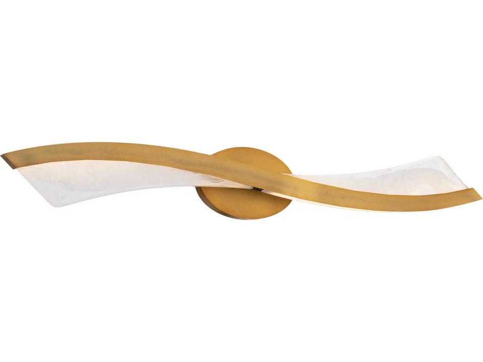 Ascot 2-Light Aged Brass Vanity Light