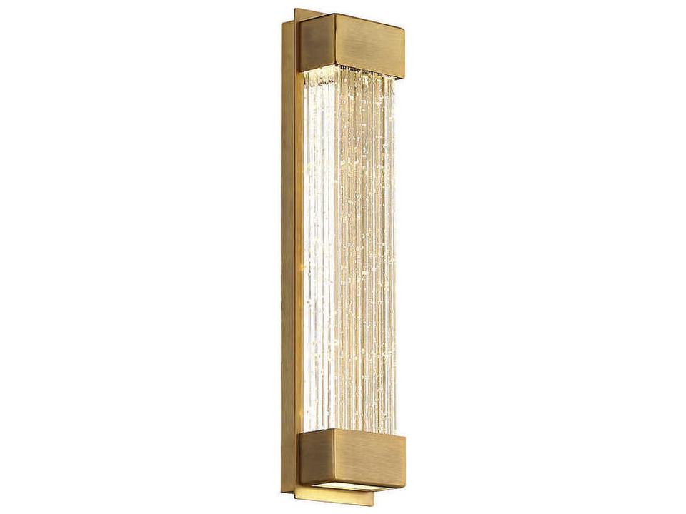Tower LED Wall Sconce 14-Inch Aged Brass