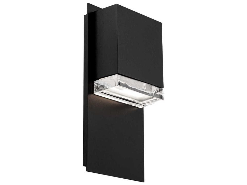 Draped 1-Light Outdoor Wall Light in Black