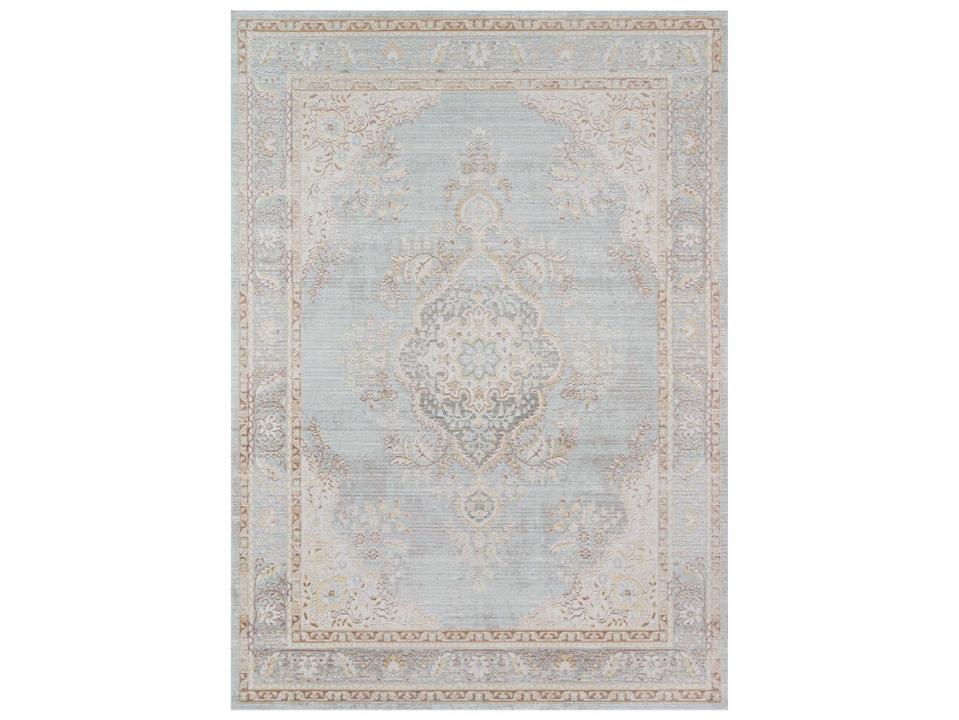 Isabella ISA-1 Blue Traditional Medallion Power Loomed Area Rug