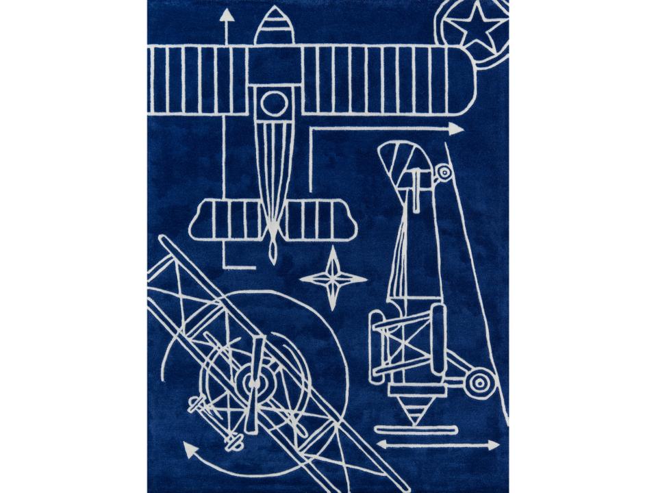 Lil Mo Hipster Graphic Hand-Tufted Polyester Area Rug