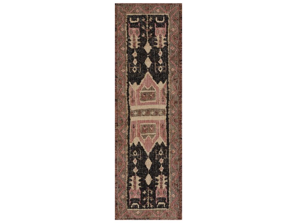Nirvana Southwestern Runner Area Rug in Multi Wool and Jute 2'3" x 8'