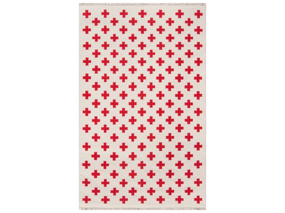Novogratz Topanga Geometric Hand Woven Wool Area Rug in Ivory