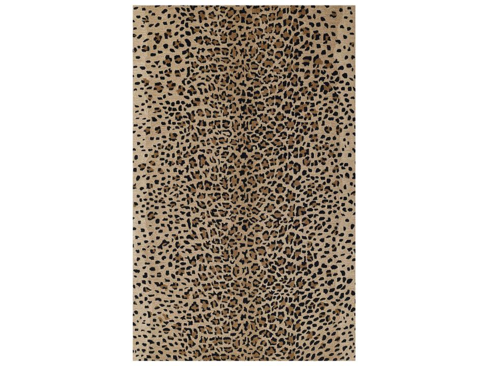 Woodland Erin Gates Collection Hand Tufted Wool Animal Print Area Rug in Beige
