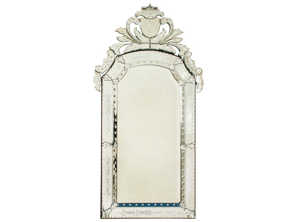 Maitland-Smith Santa Croce Wheel Engraved Venetian Mirror with Beveled Glass