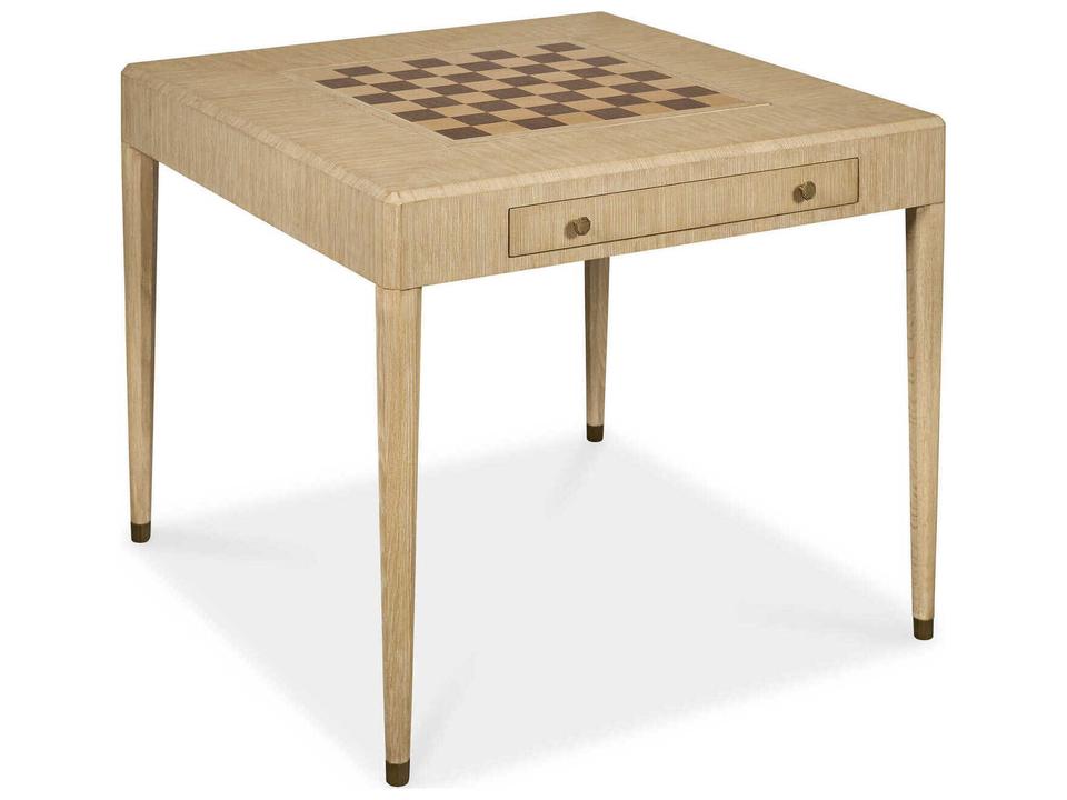 Karina Square Reversible Game Table in Light Cerused Oak