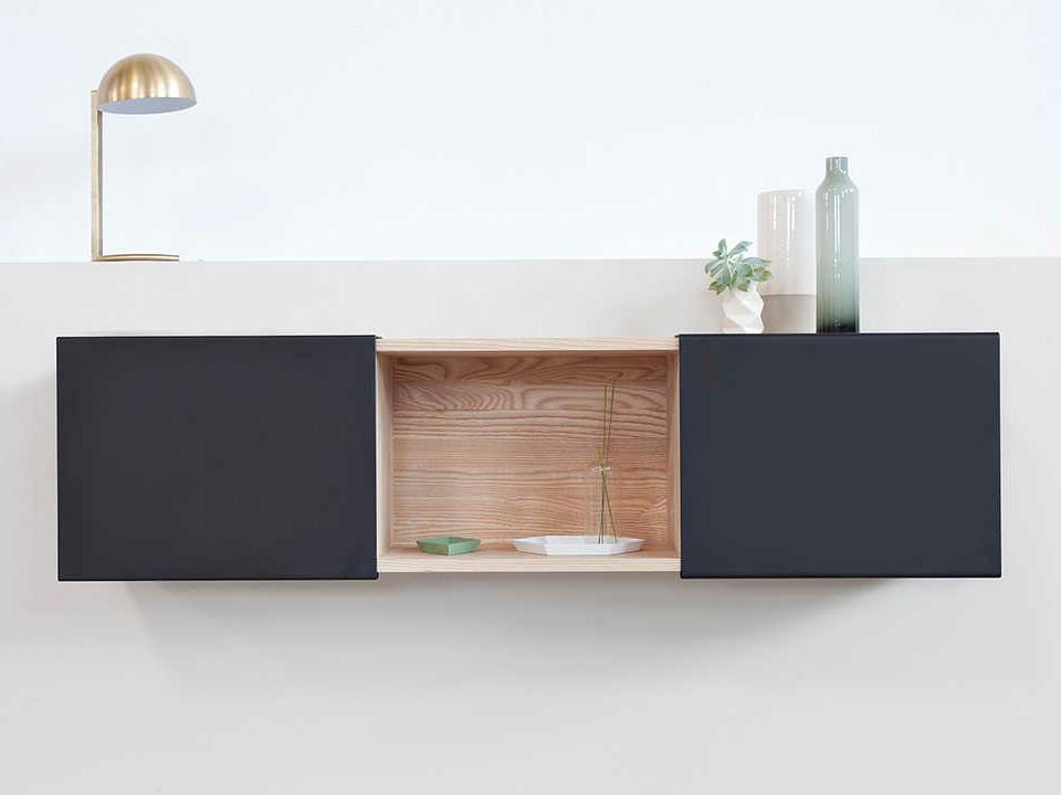 Ash / Matte Black Wall Shelf