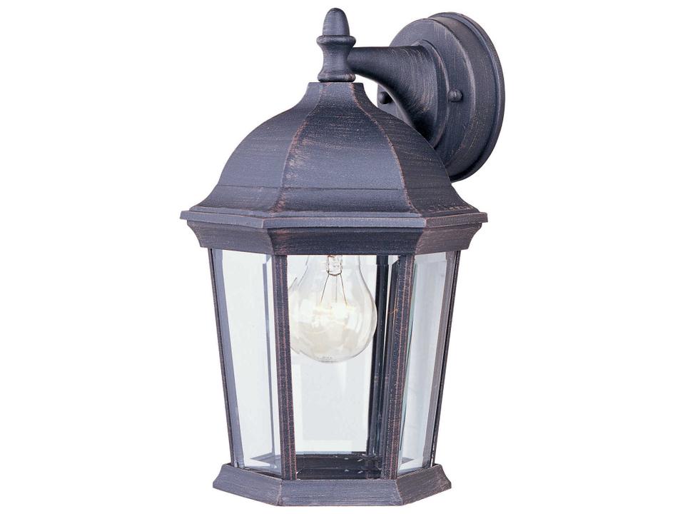Builder Cast 1-Light Outdoor Wall Lantern in Rust Patina