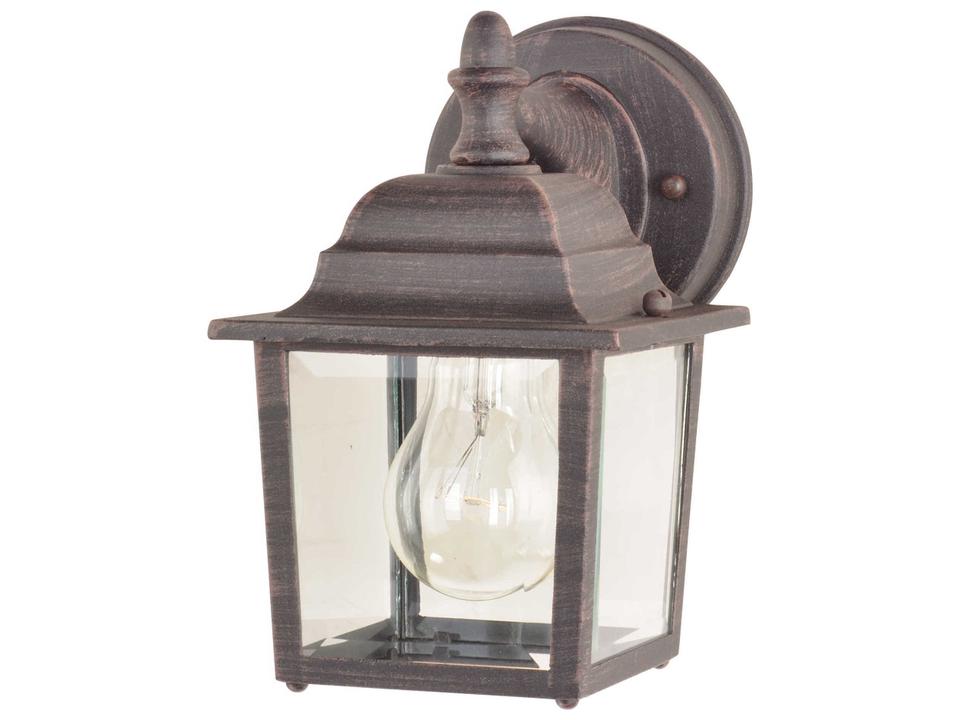 Builder Cast 1-Light Outdoor Wall Lantern in Rust Patina