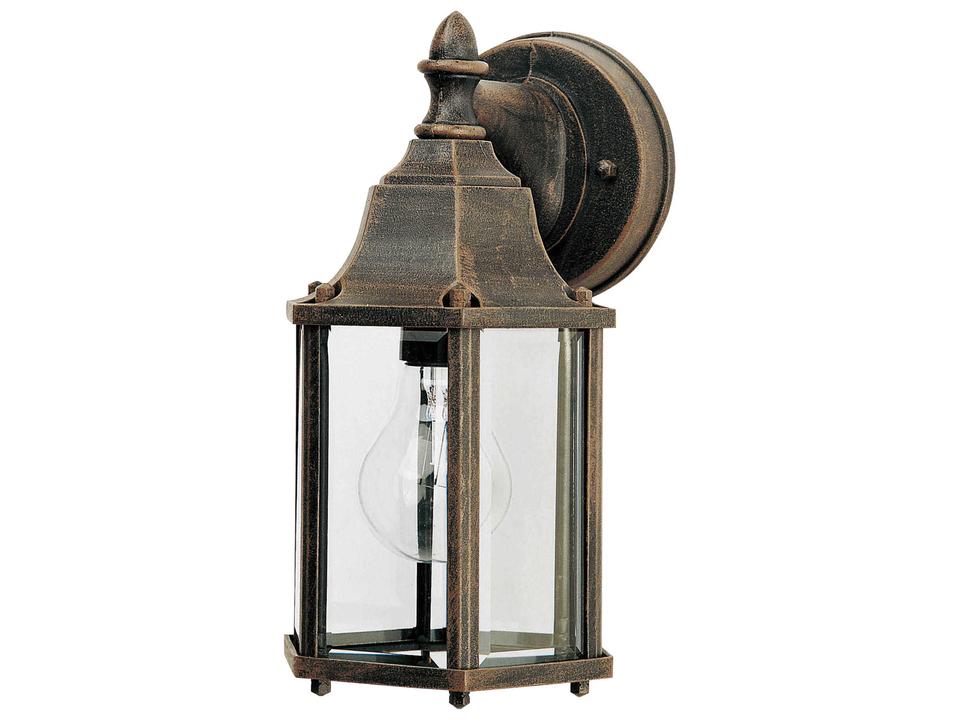 Builder Cast 1-Light Outdoor Wall Sconce in Rust Patina