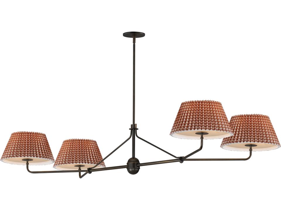 Dunbridge 4-Light Traditional Empire Linear Chandelier in Antique Bronze Black