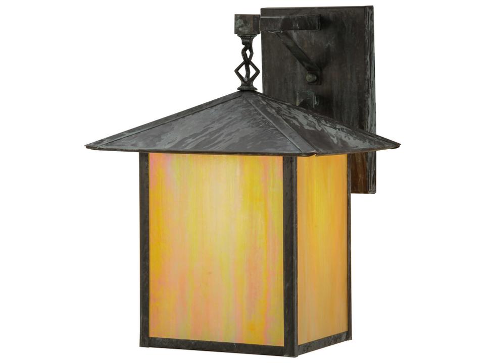 Seneca 1-Light Outdoor Wall Light in Verdigris