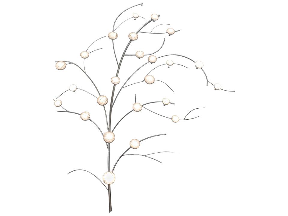 Branches Logan 192-Inch LED Branch Wall Art Fixture in Brushed Stainless Steel
