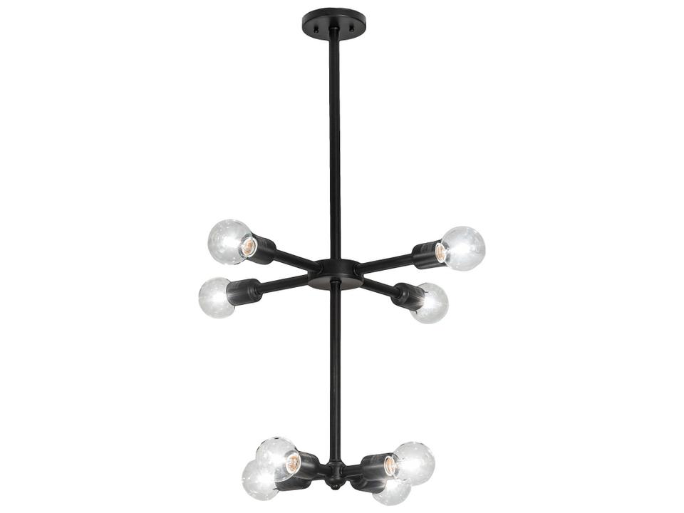 Pronograde 8-Light Brass LED Linear Sputnik Chandelier