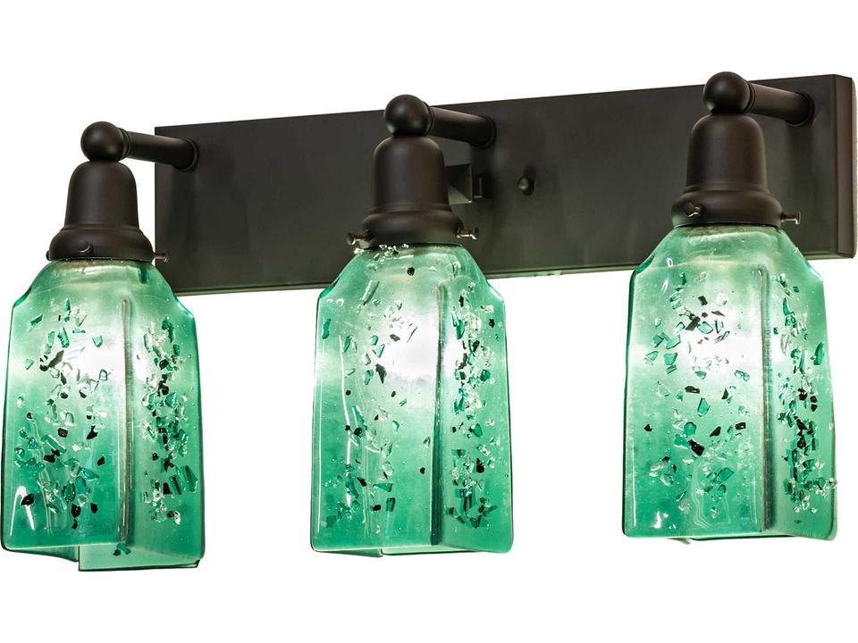 Metro Fusion 3-Light Oil Rubbed Bronze Clear Glass Vanity Light