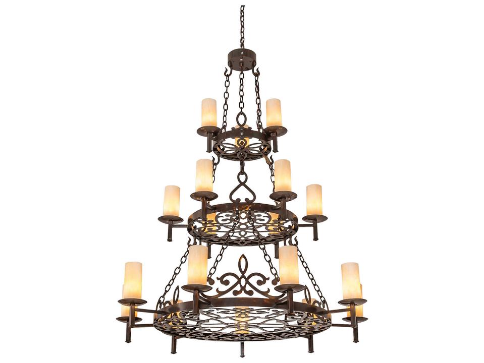 Newcastle 18-Light Copper Cylinder Tiered Chandelier