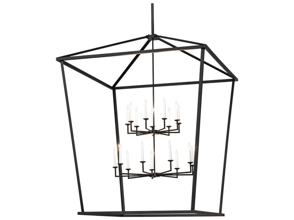 18-Light Kitzi Tiered Chandelier in Textured Black