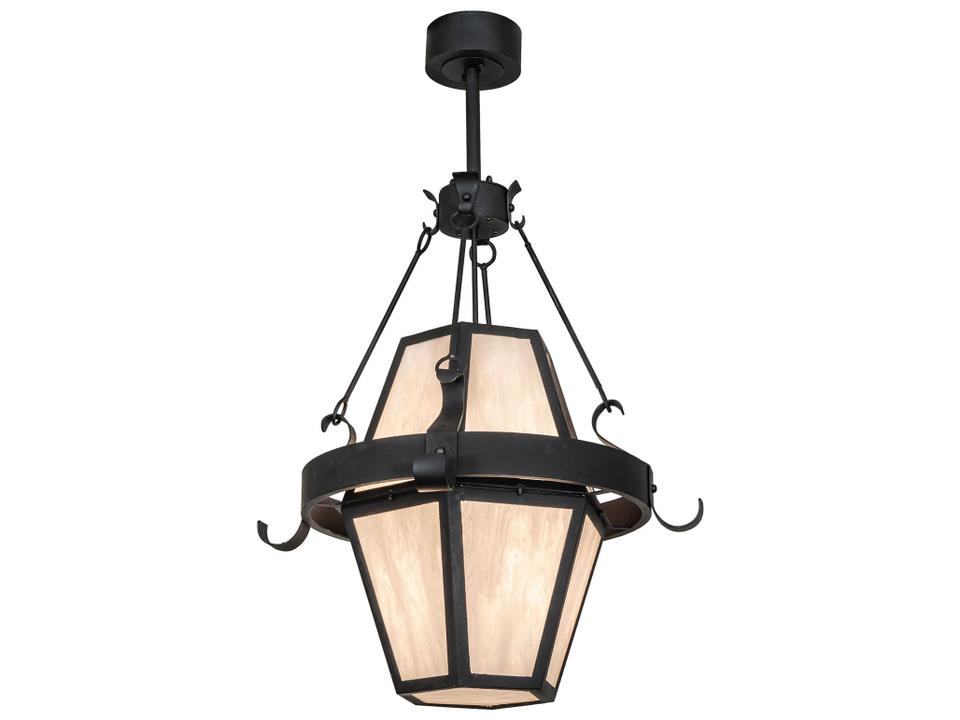 Bonanza 8-Light Costello Black Outdoor Hanging Light with Idalight Panels