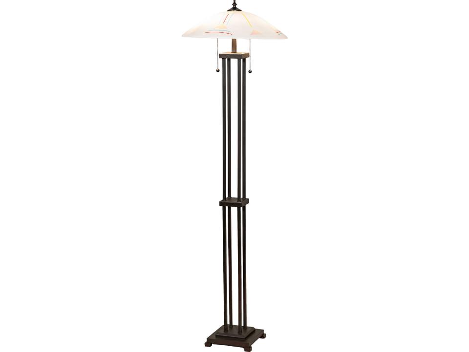 Metro Fusion Bronze Tiffany Traditional Floor Lamp