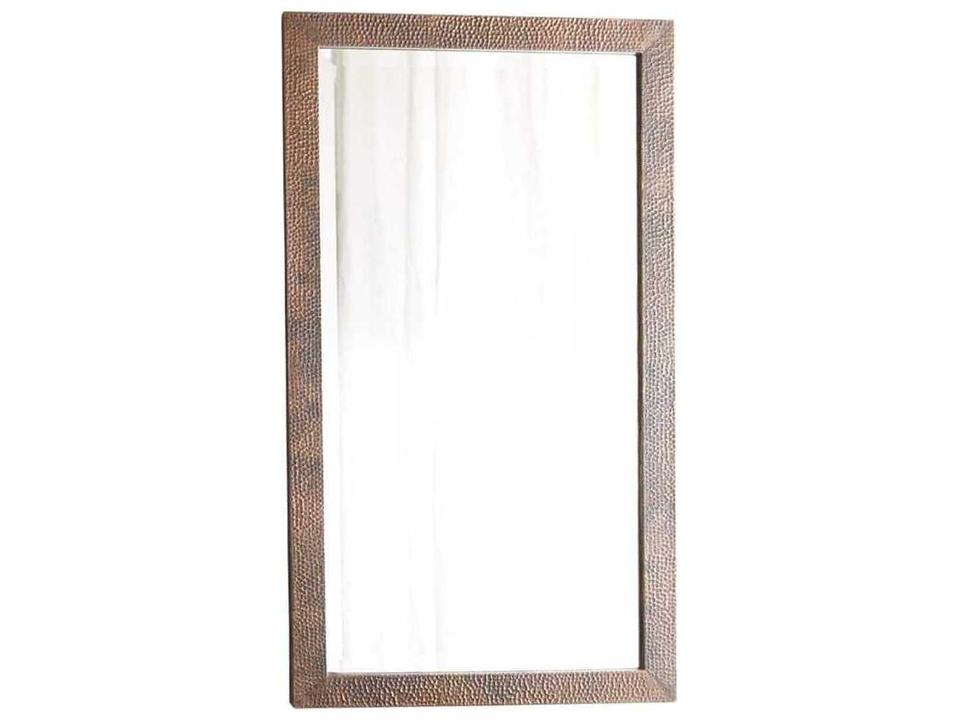 Milano Antique Copper Rectangular Wall Mirror Hand-Hammered