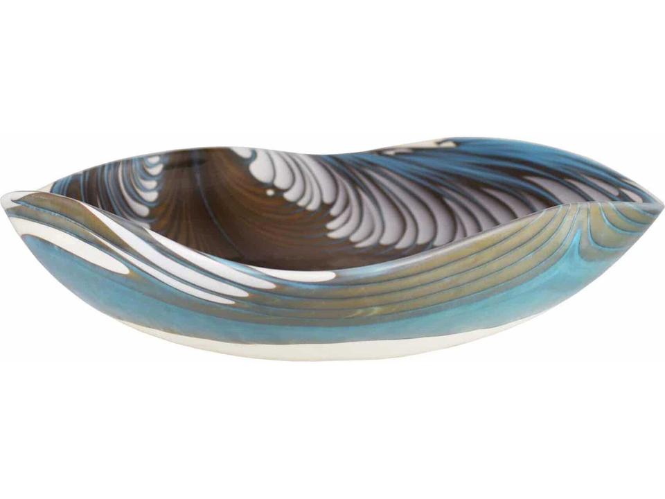 Murano Lido Shoreline Vessel Bathroom Sink in Hand-Spun Glass