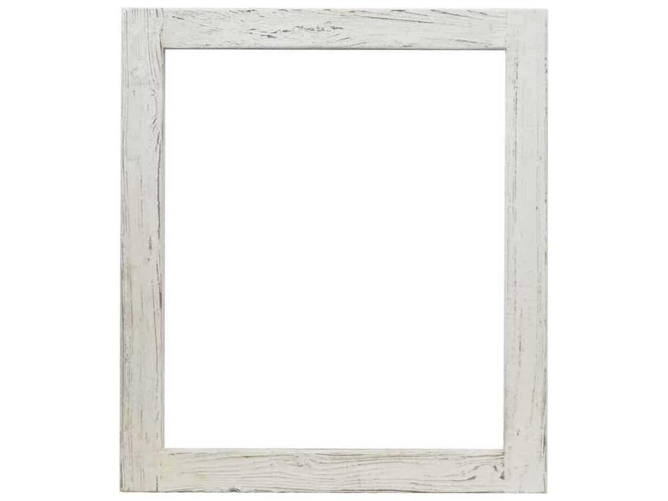 Americana Whitewash Reclaimed Wood Rectangular Wall Mirror