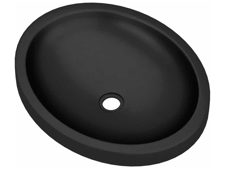 Tolosa 19-Inch Oval NativeStone Bathroom Sink in Charcoal
