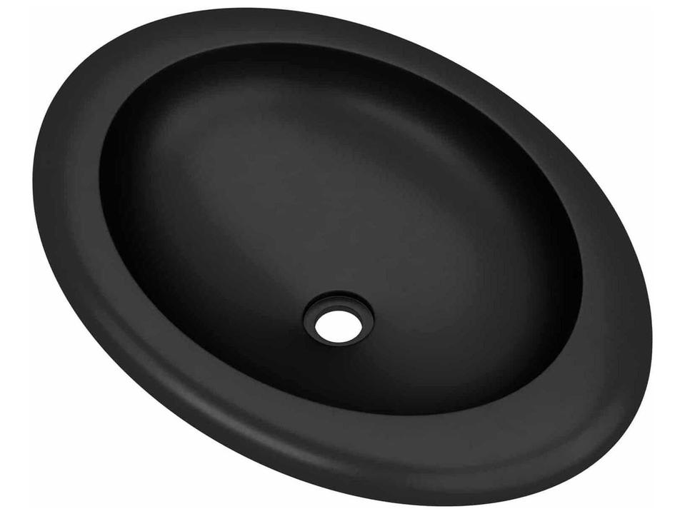 Cuyama NativeStone Drop-In Bathroom Sink in Charcoal