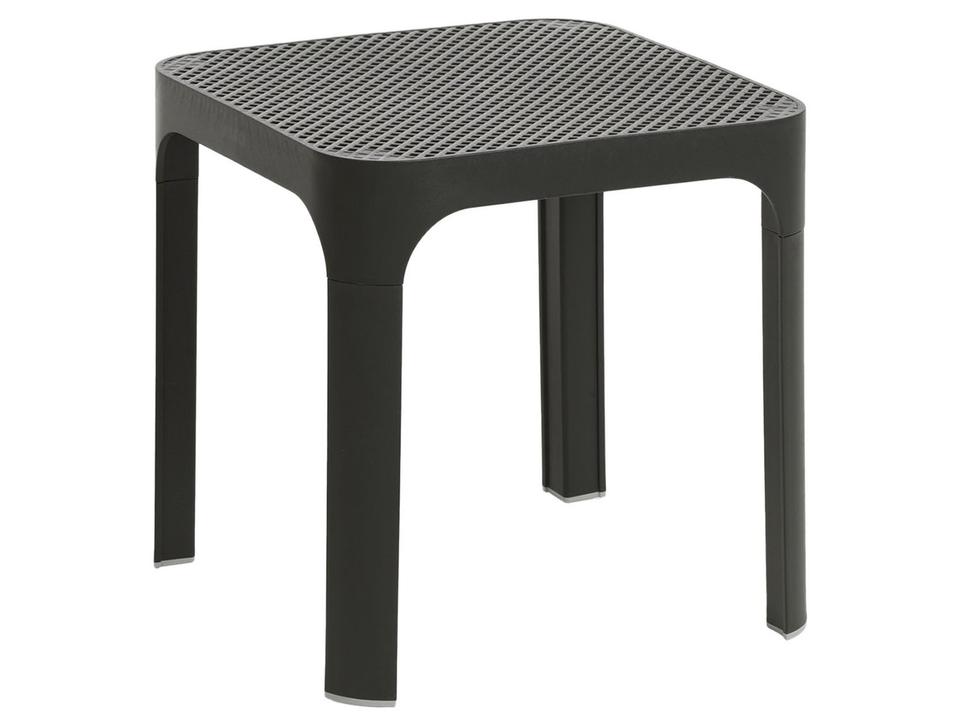 Net Square Outdoor End Table in Fiberglass Resin