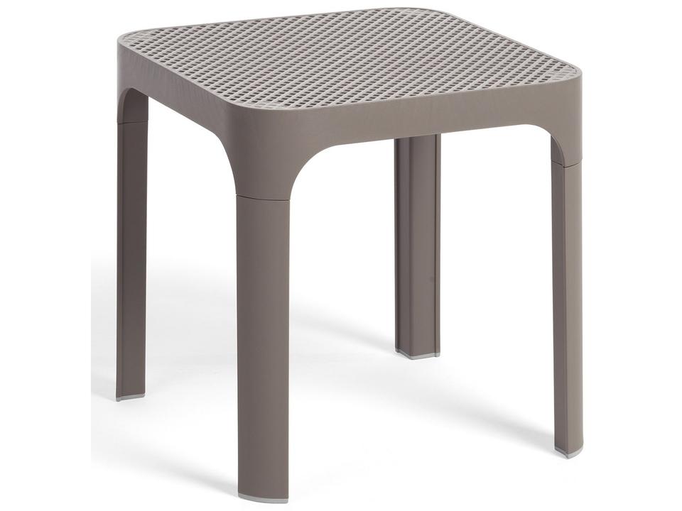 Net 16-Inch Square Resin Outdoor End Table in Matte Finish