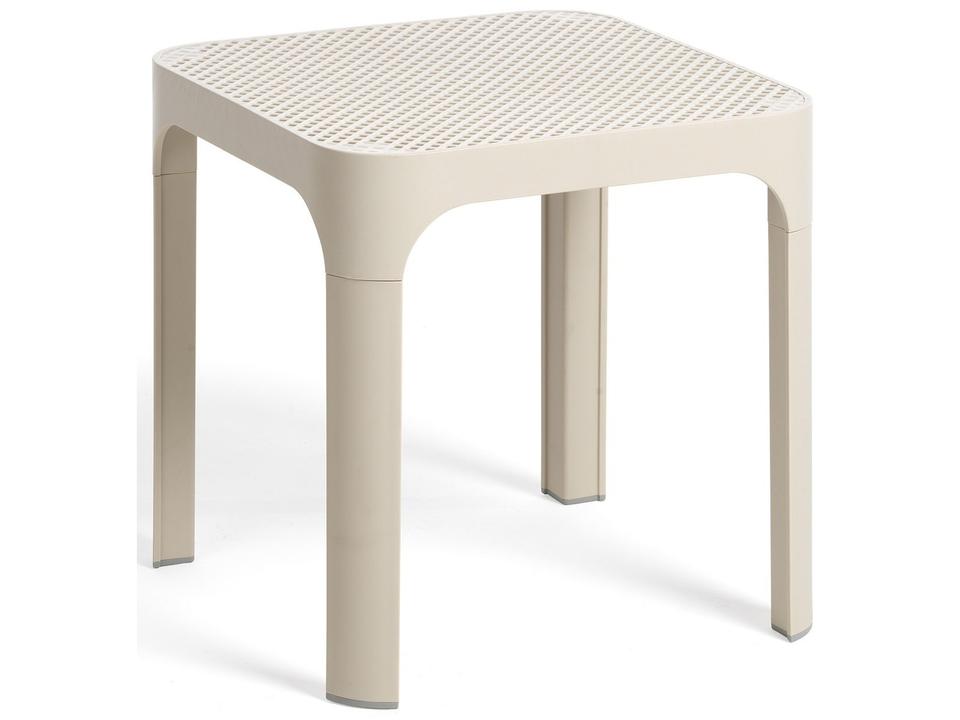 Net Square End Table in Fiberglass Polypropylene Resin