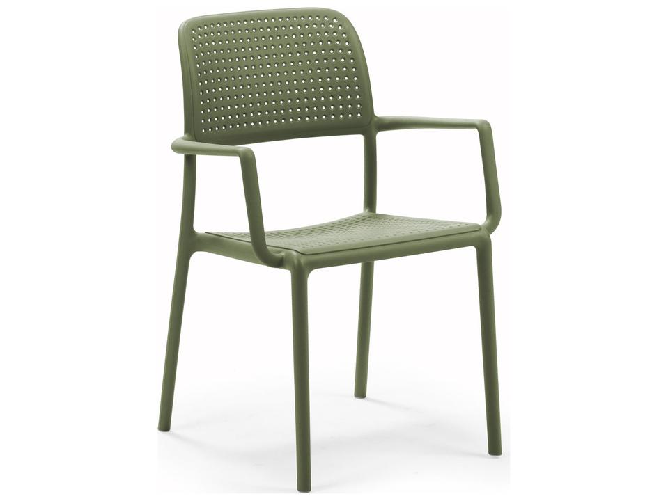 Bora Resin Agave Stackable Outdoor Dining Arm Chair