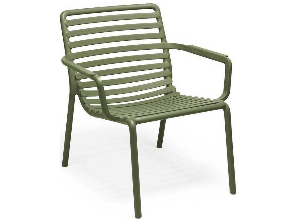 Doga Relax Non-Upholstered Outdoor Accent Armchair in Agave Fiberglass Resin