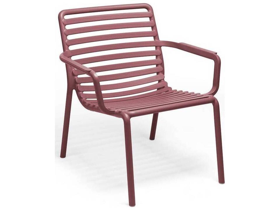 Doga Relax Outdoor Armchair Fiberglass Resin in Marsala