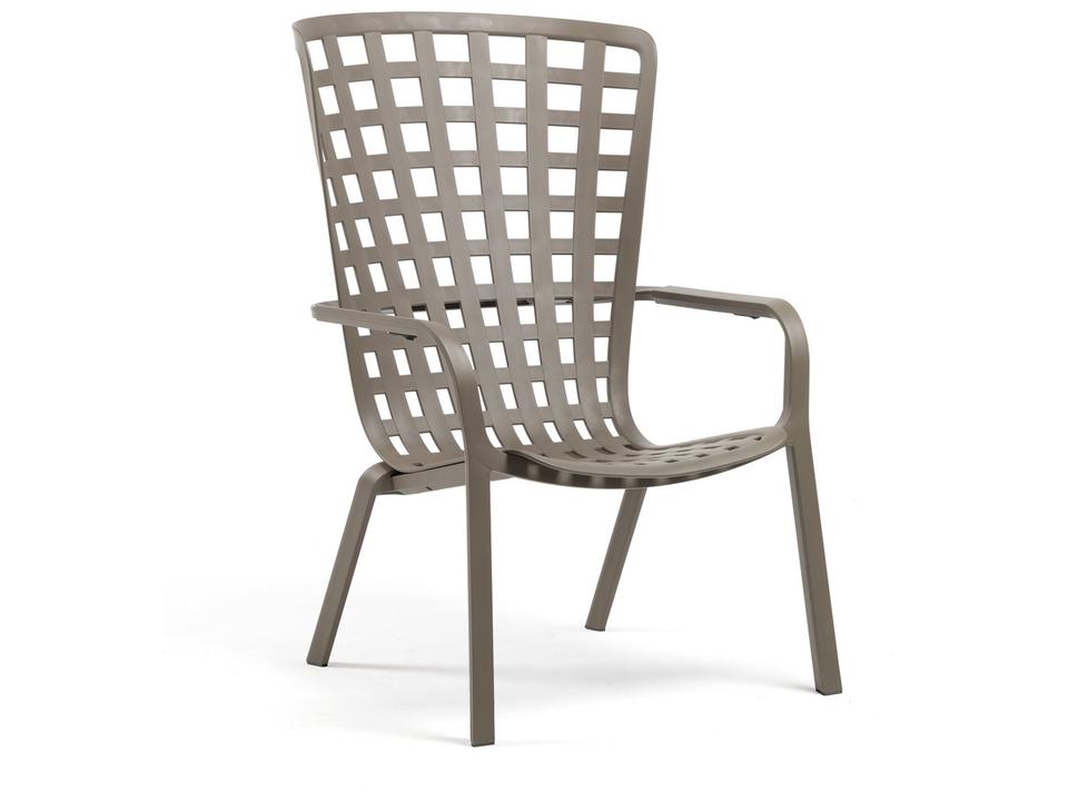 Folio Reclining Outdoor Armchair in Tortora with Matte Finish