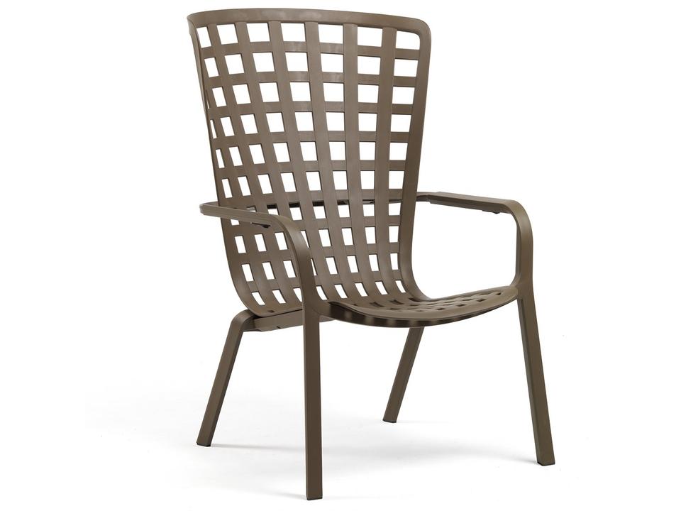 Folio Reclining Outdoor Lounge Armchair in Tabacco Finish