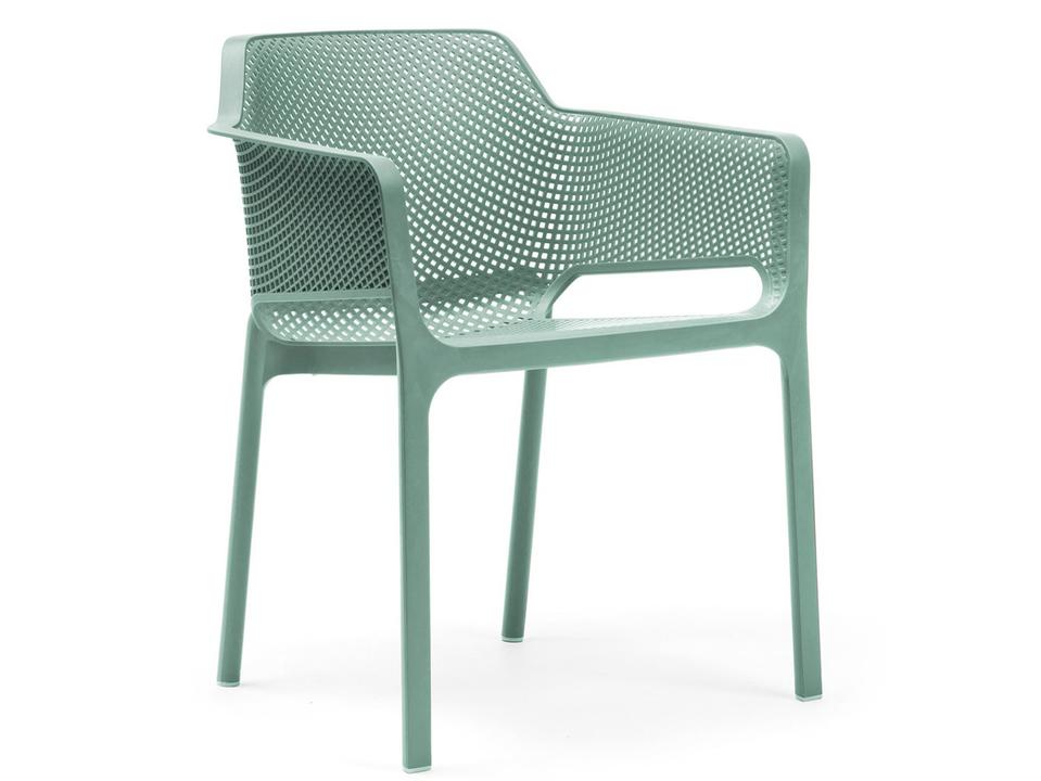 NET Resin Salice Stackable Outdoor Patio Dining Arm Chair