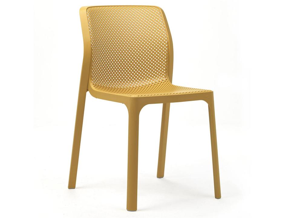 Bit Stackable Outdoor Dining Side Chair in Senape