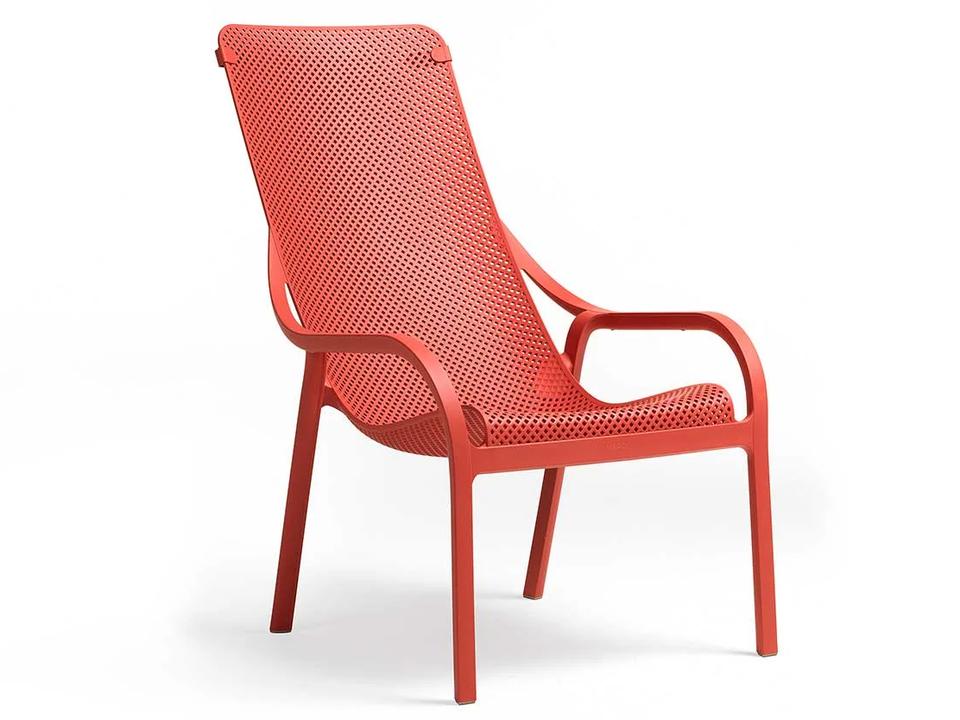 Net Relax Outdoor Stackable Armchair in Coral