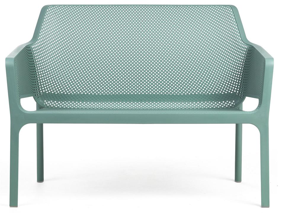 Net 2-Seater Fiberglass Polypropylene Outdoor Bench in Salice