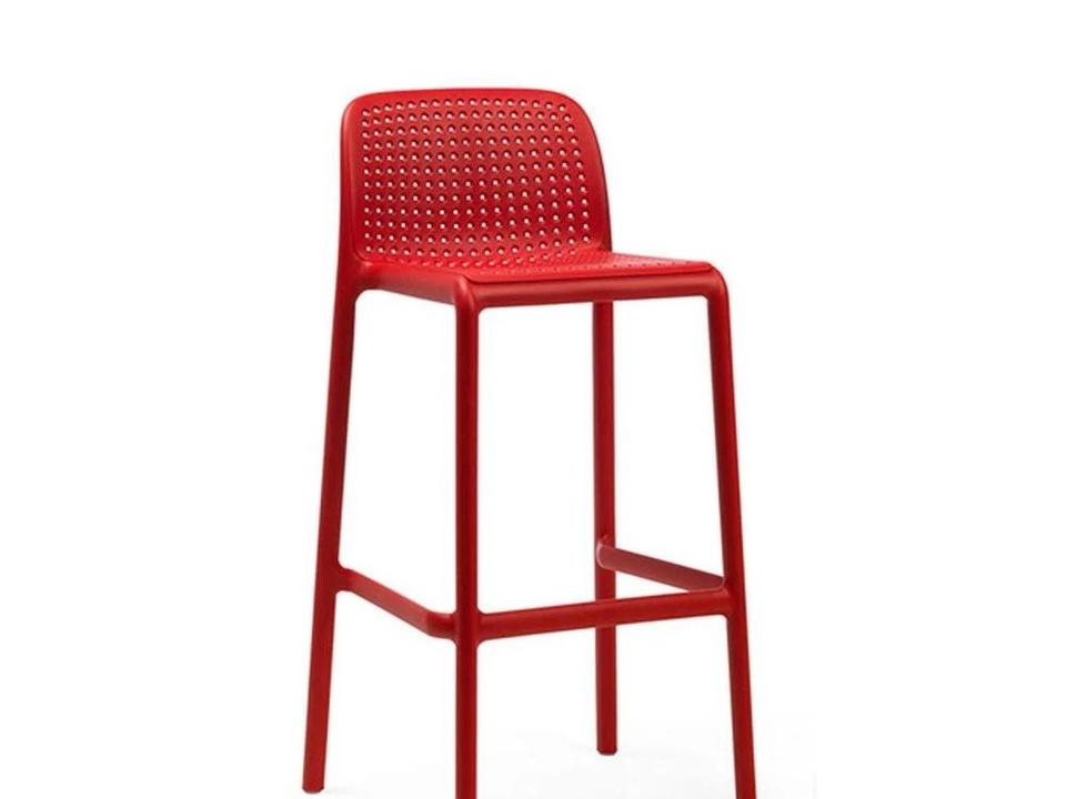 Lido Fiberglass Resin Stackable Outdoor Bar Stool