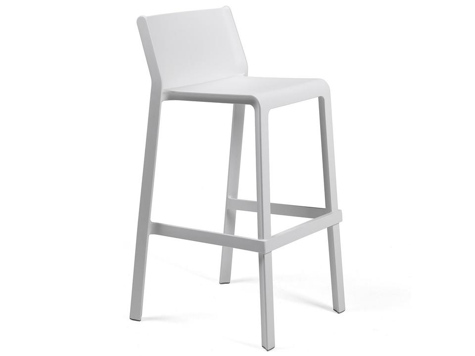 Trill Stackable Fiberglass Polypropylene Bar Stool in White