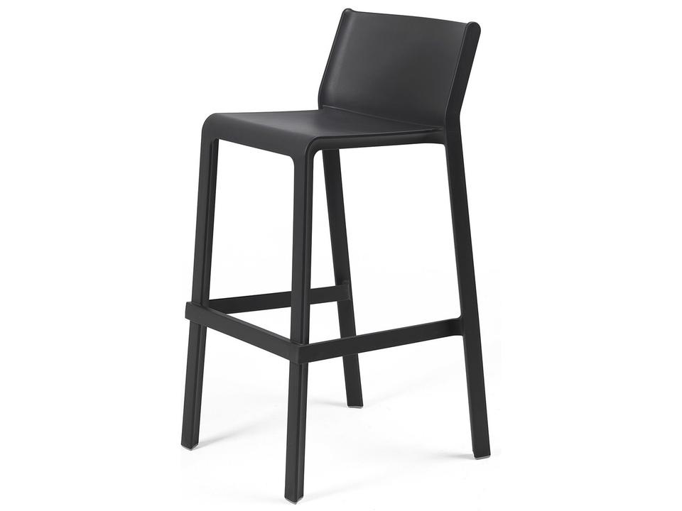 Trill Resin Antracite Stackable Patio Bar Stool